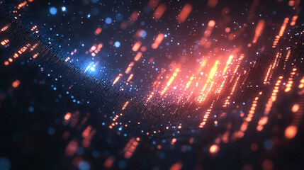 Abstract futuristic data technology with dynamic computer visuals, showcasing advanced business concepts and innovation in a high-tech environment