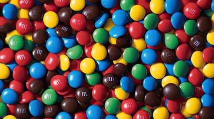 Obraz premium Close-up of colorful chocolate candies.