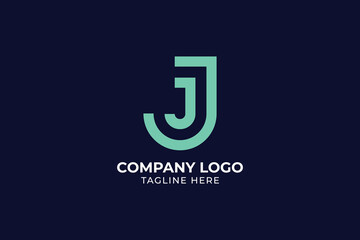 Professional and Minimalist Initial lowercase letter logo j, jj, letter modern vector design template inspiration