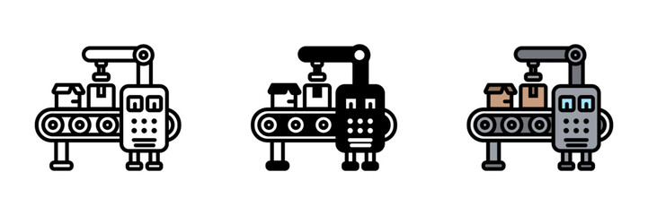 Machine Icon, General term for mechanical equipment used in various industries for performing tasks and processes.