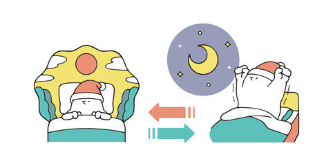 朝寝て、夜起きるヒト