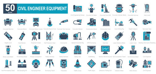 Civil Engineer equipment iconset