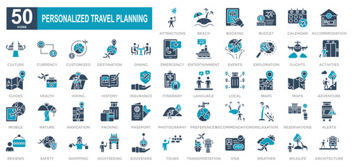Personalized Travel Planning iconset