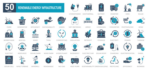 Renewable Energy Infrastructure iconset