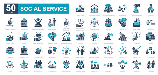 Social Service iconset