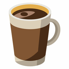 Cup of coffee isolated on white, coffee cup claus vector illustration, coffee cup vector art, cup silhouette, coffee cup vector icon, eps