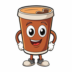 Cup of coffee isolated on white, coffee cup claus vector illustration, coffee cup vector art, cup silhouette, coffee cup vector icon, eps