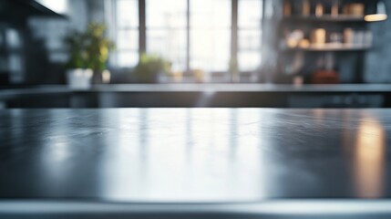 empty stainless steel texture table 