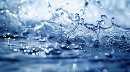 Water splash white background illustration generated by ai