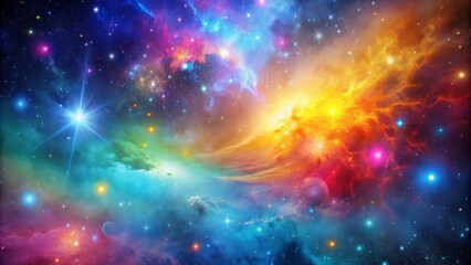 Fototapeta premium Colorful space galaxy background with bright and vibrant colors, galaxy, space, background, vibrant, colorful, stars, cosmos