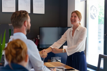 Obraz premium U.S. election, a political campaign volunteer talking to a man at a polling station