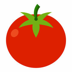 Tomato icon vector art illustration on a white background