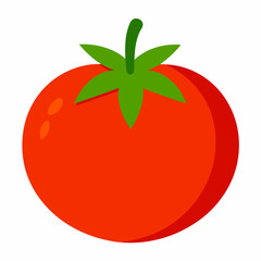 Tomato icon vector art illustration on a white background