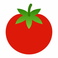 Tomato icon vector art illustration on a white background