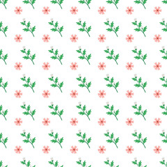Flat floral pattern design for spring