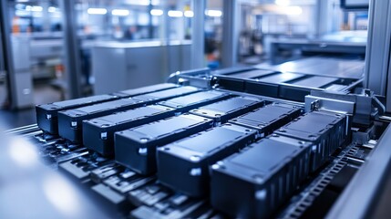 The highperformance and capacity battery manufacturing process involves lithiumion cells for highvoltage electric vehicle batteries on a conveyor catering to the automotive industrys
