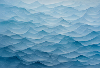 Obraz premium An abstract background featuring soft, flowing waves of blue and light blue tones. The texture appears smooth and layered, creating a sense of depth and tranquility.