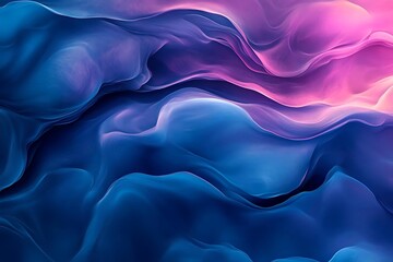 Fototapeta premium Abstract Background with Blue and Pink Swirling Waves Illustration