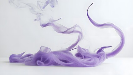 purple smoke on white background. GENERATIVE AI