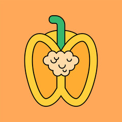 Yellow Paprika Illustration