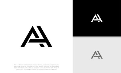 Initials A logo design. Initial Letter Logo. Innovative high tech logo template.	