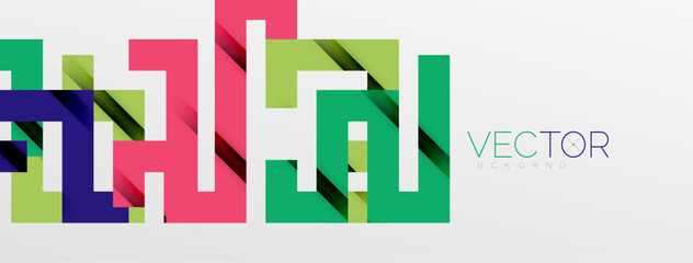 Color bend lines with shadow texture effect. Vector Illustration For Wallpaper, Banner, Background, Card, Book Illustration, landing page