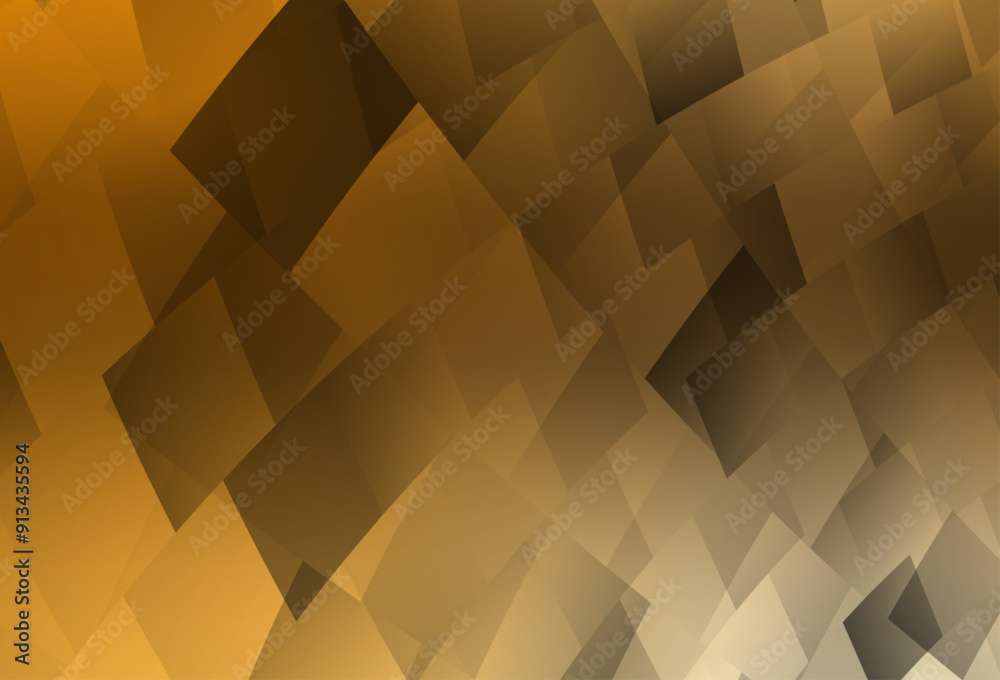 Poster light orange vector layout with lines, rectangles.