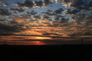 Fototapeta premium sunset in the city 