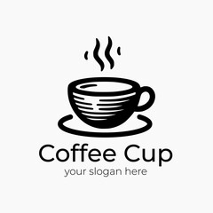 Coffee cup logo design template