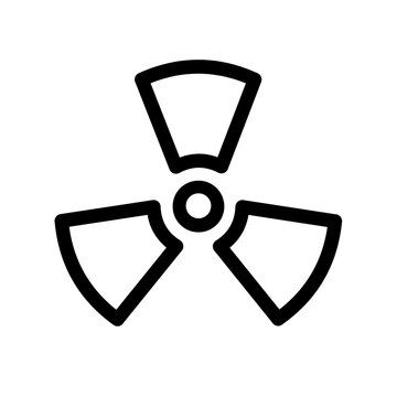 recommend clip art: Radiation icon in black, outline style and transparent background