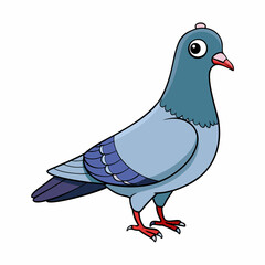 Pigeon isolated on white, Pigeon vector illustration, bird on a branch vector art, Pigeon silhouette, bird vector icon, Pigeon on a branch vector, eps