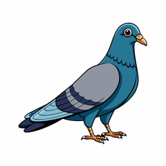 Pigeon isolated on white, Pigeon vector illustration, bird on a branch vector art, Pigeon silhouette, bird vector icon, Pigeon on a branch vector, eps
