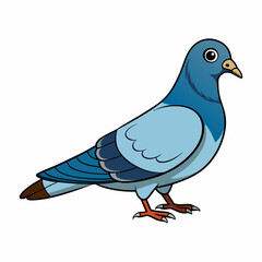 Pigeon isolated on white, Pigeon vector illustration, bird on a branch vector art, Pigeon silhouette, bird vector icon, Pigeon on a branch vector, eps
