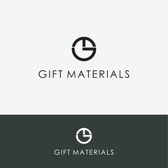 Obraz premium Round letter G M gift materials logo design ideas business name editable vector template royalty free image
