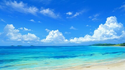 Fototapeta premium 透き通った青い海の風景6