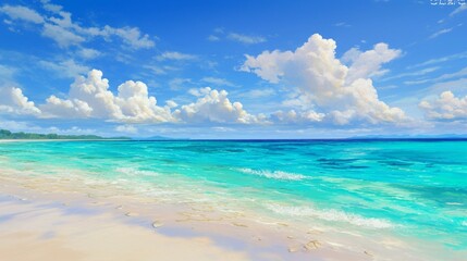 Obraz premium 透き通った青い海の風景12
