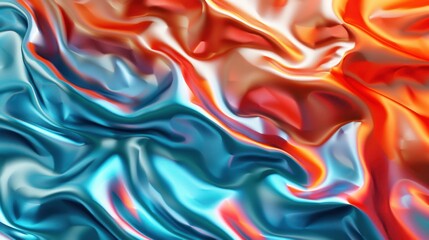 Abstract Swirling Fabric in Vibrant Hues