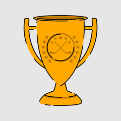 Hockey Trophy Illustration