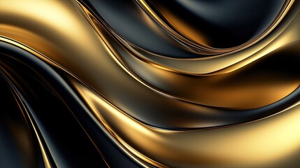 Obraz premium Elegant abstract design with metallic textures and smooth curves, perfect for luxury and high-end themes.