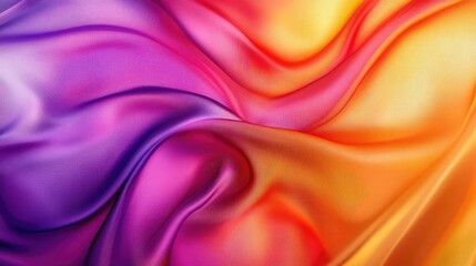 Fototapeta premium Elegant abstract fabric background with soft, flowing silk in rich, vibrant colors, creating a luxurious and tactile visual. -