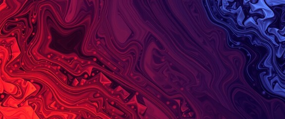 Abstract Red and Blue Swirls Background.