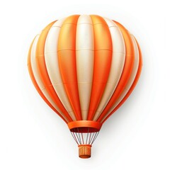 Obraz premium Orange and White Hot Air Balloon