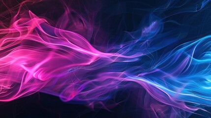 Obraz premium Abstract Swirling Smoke in Pink and Blue
