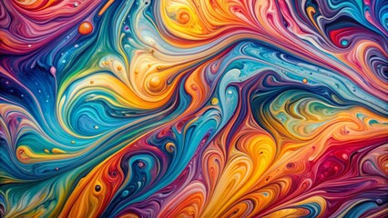 Obraz premium Abstract marbled texture background with colorful liquid ink paint swirls , liquid, ink, paint, marbled, texture, abstract