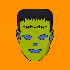 Frankenstein Mask Illustration