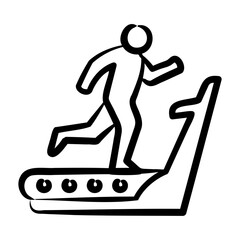 Treadmill Running Icon