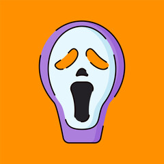 Scream Mask Illustration