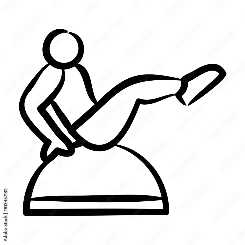 Sticker Bosu Ball Exercises Icon