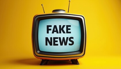 Fake News on Vintage Television.