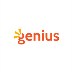 Genius bulb creative business name logo design ideas business name editable vector template  royalty free image
